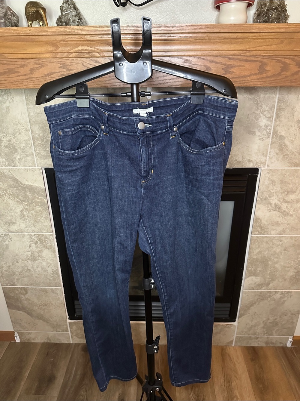 Eileen Fisher Dark Wash Soft Stretch Denim Skinny Jeans Womens Plus Size 16